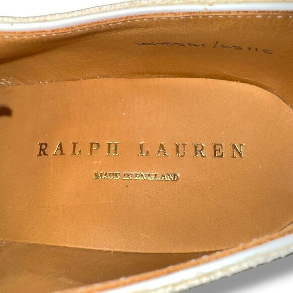 Ralph Lauren Purple Label Durham Buck Oxfords in Ivory Suede Men’s Sz 11 - Picture 13 of 16